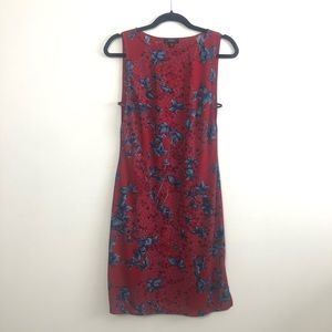 BCBG  blue red floral dress